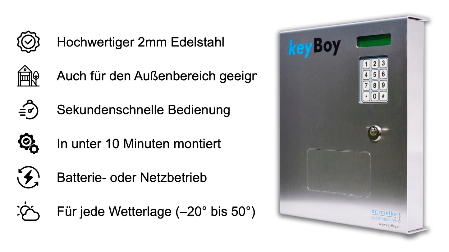 Schlüsselsafe keyBoy 4er Standard Edelstahl